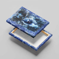 Native American Wolf And Eagle Canvas Wall Art Thunder Style - Wonder Print Shop