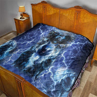 Native American Wolf And Eagle Quilt Thunder Style - Wonder Print Shop