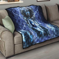 Native American Wolf And Eagle Quilt Thunder Style - Wonder Print Shop