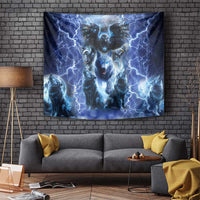 Native American Wolf And Eagle Tapestry Thunder Style - Wonder Print Shop