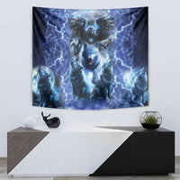 Native American Wolf And Eagle Tapestry Thunder Style - Wonder Print Shop