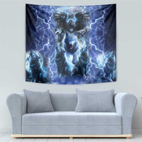 Native American Wolf And Eagle Tapestry Thunder Style - Wonder Print Shop