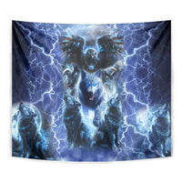 Native American Wolf And Eagle Tapestry Thunder Style - Wonder Print Shop