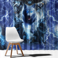 Native American Wolf And Eagle Window Curtain Thunder Style - Wonder Print Shop