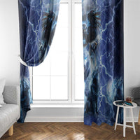 Native American Wolf And Eagle Window Curtain Thunder Style - Wonder Print Shop