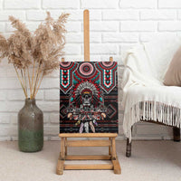 Native American Indian Warrior Skull Canvas Wall Art - Wonder Print Shop