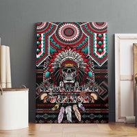 Native American Indian Warrior Skull Canvas Wall Art - Wonder Print Shop