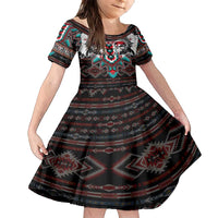 Native American Indian Warrior Skull Family Matching Summer Maxi Dress and Hawaiian Shirt - Wonder Print Shop