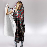 Native American Indian Warrior Skull Hooded Blanket