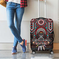 Native American Indian Warrior Skull Luggage Cover - Wonder Print Shop