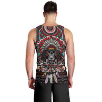 Native American Indian Warrior Skull Men Tank Top - Wonder Print Shop