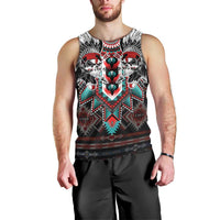 Native American Indian Warrior Skull Men Tank Top - Wonder Print Shop
