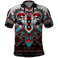 Native American Indian Warrior Skull Polo Shirt - Wonder Print Shop