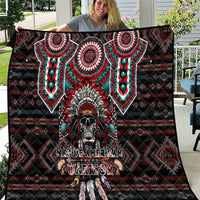 Native American Indian Warrior Skull Quilt - Wonder Print Shop