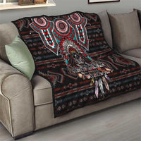 Native American Indian Warrior Skull Quilt - Wonder Print Shop