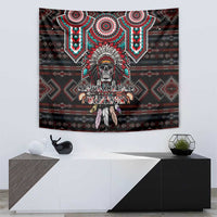 Native American Indian Warrior Skull Tapestry - Wonder Print Shop
