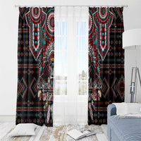 Native American Indian Warrior Skull Window Curtain - Wonder Print Shop