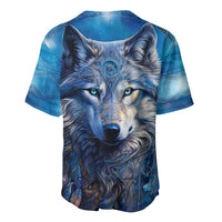 Beautiful Native American Wolf Baseball Jersey Galaxy Art - Wonder Print Shop