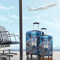 Beautiful Native American Wolf Luggage Cover Galaxy Art - Wonder Print Shop