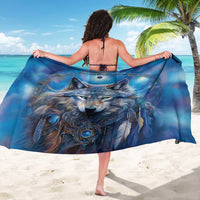 Beautiful Native American Wolf Sarong Galaxy Art - Wonder Print Shop