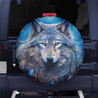 Beautiful Native American Wolf Spare Tire Cover Galaxy Art - Wonder Print Shop