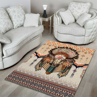 Native American Area Rug Buffalo Skull - Wonder Print Shop