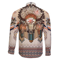 Native American Family Matching Puletasi and Hawaiian Shirt Buffalo Skull - Wonder Print Shop
