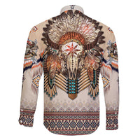 Native American Family Matching Summer Maxi Dress and Hawaiian Shirt Buffalo Skull - Wonder Print Shop