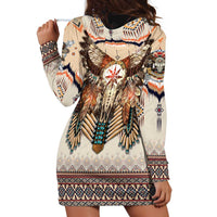 Native American Hoodie Dress Buffalo Skull - Wonder Print Shop