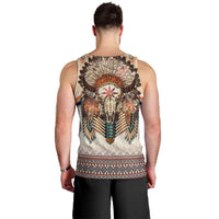 Native American Men Tank Top Buffalo Skull - Wonder Print Shop