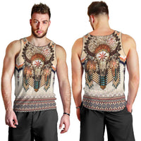 Native American Men Tank Top Buffalo Skull - Wonder Print Shop