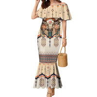 Native American Mermaid Dress Buffalo Skull - Wonder Print Shop