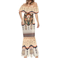 Native American Mermaid Dress Buffalo Skull - Wonder Print Shop