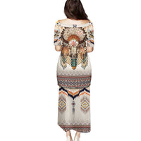 Native American Puletasi Buffalo Skull - Wonder Print Shop