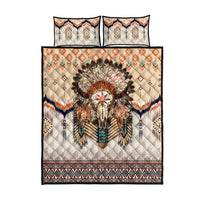 Native American Quilt Bed Set Buffalo Skull - Wonder Print Shop