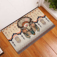Native American Rubber Doormat Buffalo Skull - Wonder Print Shop