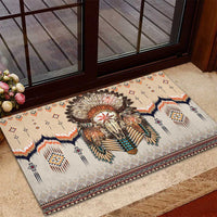 Native American Rubber Doormat Buffalo Skull - Wonder Print Shop