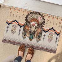 Native American Rubber Doormat Buffalo Skull - Wonder Print Shop