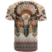 Native American T Shirt Buffalo Skull - Wonder Print Shop