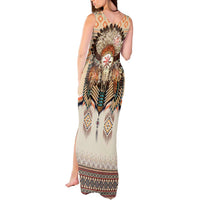 Native American Tank Maxi Dress Buffalo Skull - Wonder Print Shop