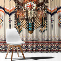 Native American Window Curtain Buffalo Skull - Wonder Print Shop