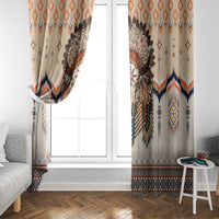 Native American Window Curtain Buffalo Skull - Wonder Print Shop