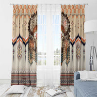 Native American Window Curtain Buffalo Skull - Wonder Print Shop