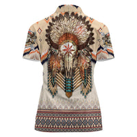 Native American Women Polo Shirt Buffalo Skull - Wonder Print Shop
