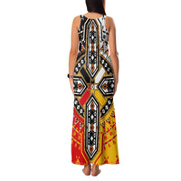 Four Directions Native American Family Matching Tank Maxi Dress and Hawaiian Shirt - Wonder Print Shop