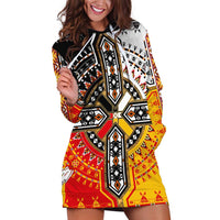 Four Directions Native American Hoodie Dress - Wonder Print Shop