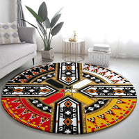 Four Directions Native American Round Carpet