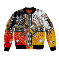 Four Directions Native American Sleeve Zip Bomber Jacket - Wonder Print Shop