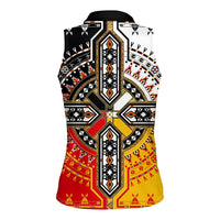 Four Directions Native American Women Sleeveless Polo Shirt - Wonder Print Shop