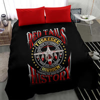 Red Tails Tuskegee Airmen Bedding Set Soaring to Shape History - Fighter Plane Patriotic Tribute - Wonder Print Shop